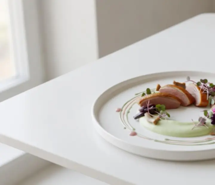 Autorskie potrawy i koktajle w pastelowych odcieniach serwowane w restauracji Strefaro