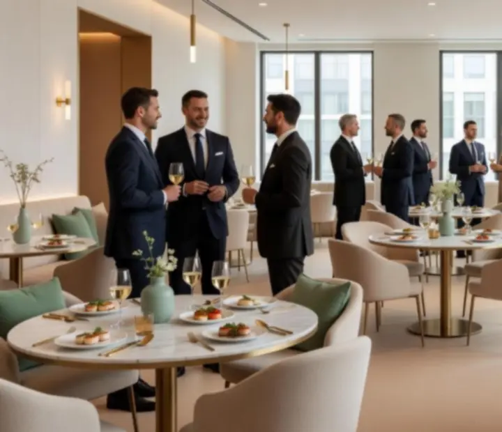 Elegancko zaaranżowane wydarzenie firmowe w restauracji