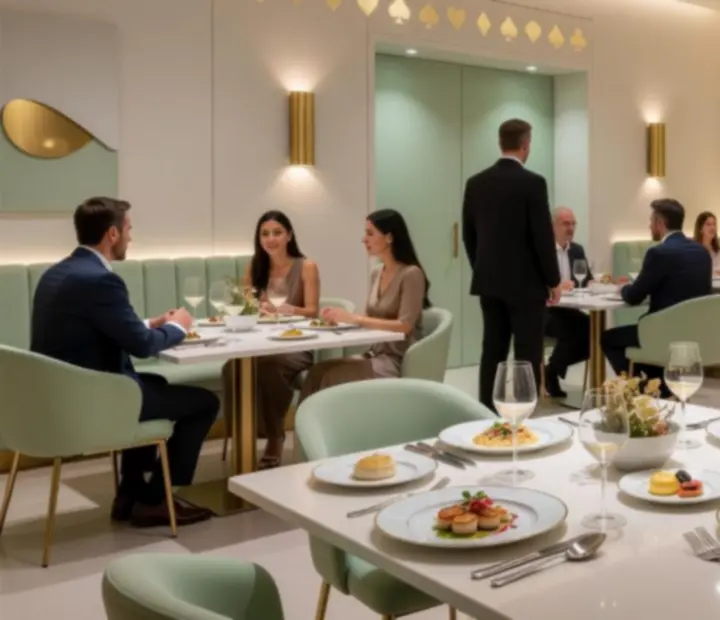 Eleganckie wnętrze restauracji Strefaro przygotowane na wieczorne wydarzenie